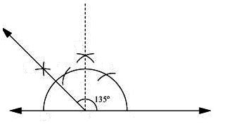 It is possible to construct an angle with a measure of 135 degrees.