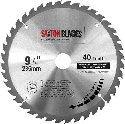 TCT23540T Saxton TCT Circular Wood Saw Blade 235mm X 30mm Bore X 40T