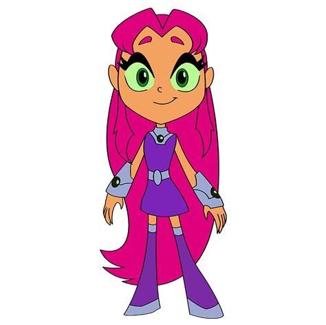 How To Draw Starfire From Teen Titans Go Theme Route