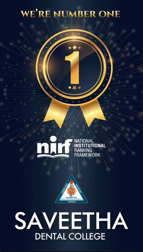 SAVEETHA RETAINS THE TOP RANKING AGAIN IN NIRF 2023 Periodontics