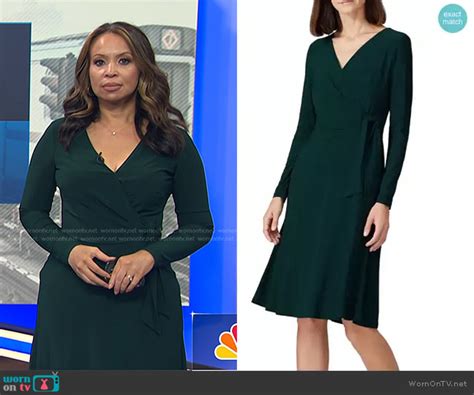 WornOnTV Adelles Green Wrap Dress On Today Adelle Caballero