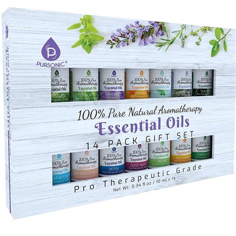 14 Pack Of 100 Pure Essential Aromatherapy Oils Pursonic