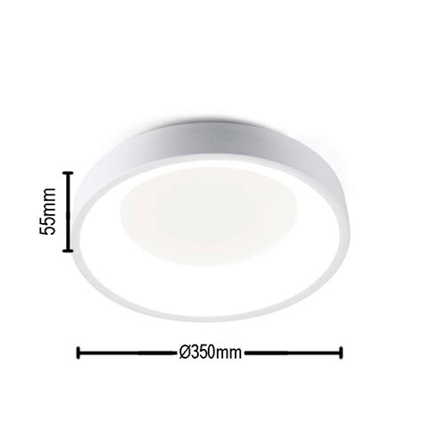 Plafon Sobrepor Redondo Vale LED 3000K 35cm Branco Spotline 1044 35BT