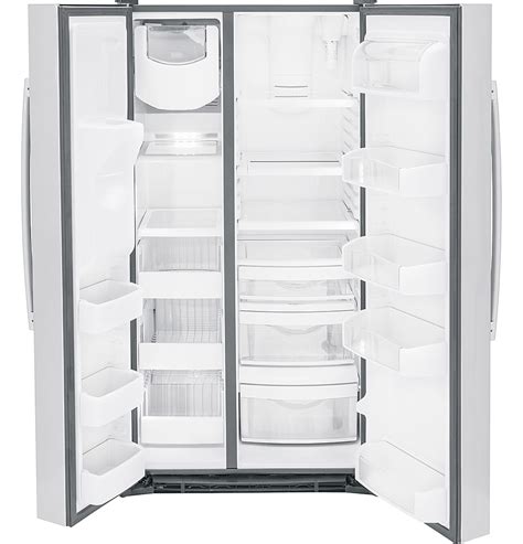 Ge Profile 282 Cu Ft Side By Side Refrigerator With Led Lighting