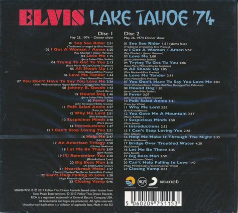 Elvis Presley Lake Tahoe 74 FTD 2 Cd S Bestel Nu In De RockArt Shop