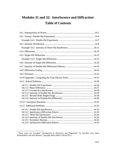 Pdf Course Notes Interference And Diffraction Interference And