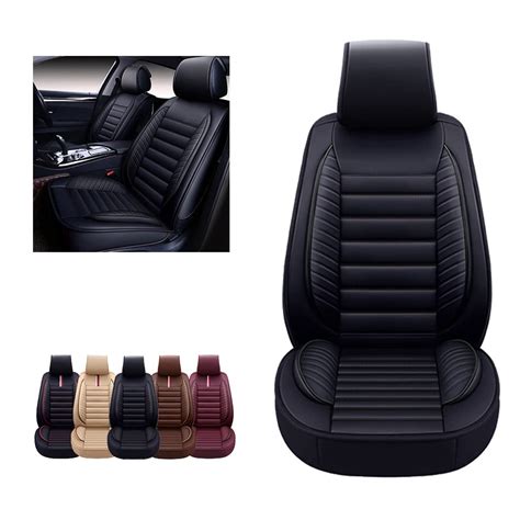 OASIS AUTO Car Seat Covers Accessories 2 Piece Front Premium Nappa ...