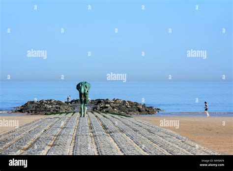 Sculpture Tomorrow Man Made By The Sea By Artist Catherine François On Groyne Along The North