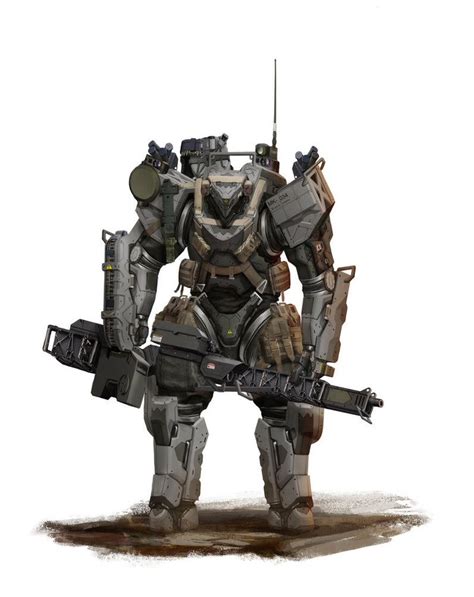 Heavy Power Armor Sci Fi Armor Sci Fi Concept Art Mech