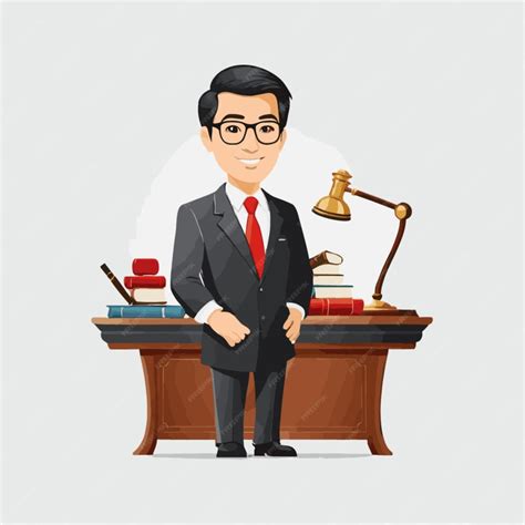 Premium Photo | Lawyer vector on a white background