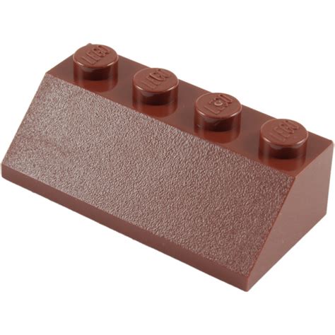 LEGO Reddish Brown Slope 2 X 4 45 With Rough Surface 3037 Brick