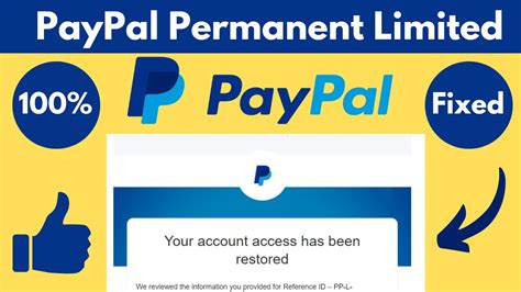 How To Solve Paypal Permanent Limited Account Permanent Limitation