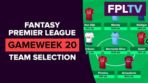 Team Selection Transfers Fpl Gameweek Fantasy Premier League