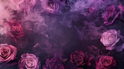 Premium Photo | A purple background with purple and pink roses