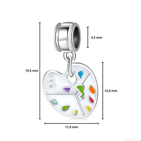 P093 Paleta Malarska Charms Zawieszka Srebro 925 Cena Sklep