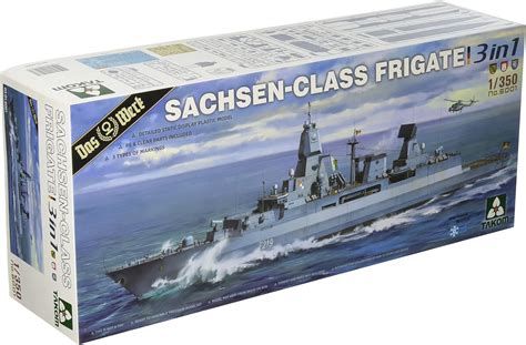 Amazon | タコム(TAKOM) 1/350 ドイツ海軍 ザクセン級 フリゲート 3 in 1 プラモデル TKO6001 | プラモデル 通販