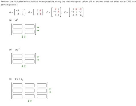 Solved Perform The Indicated Computations When Possible Chegg