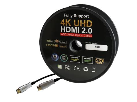 100m 328 Ft Fiber Optic 4k60hz Hdmi 20 Active Optical Cable