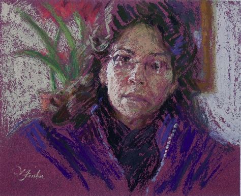 Lisa Fricker Winter Light Self Portrait Pastel Painting Entry