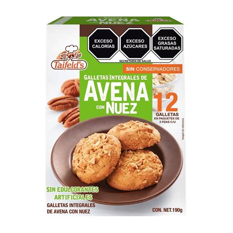 Galletas Taifelds Integrales De Avena Con Nuez G Walmart