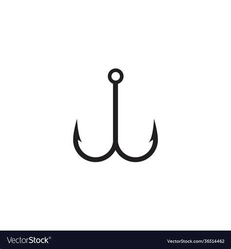 Fishing hook logo Royalty Free Vector Image - VectorStock