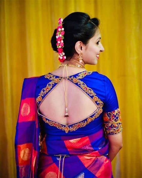 Pattu Saree Simple Pattu Saree Blouse Back Neck Designs Catalogue