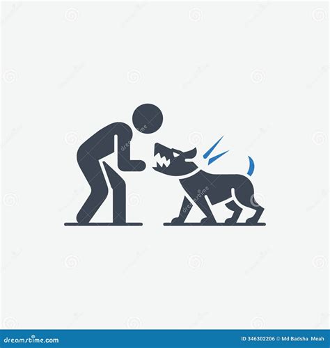 Dog barking encounter icon stock illustration. Illustration of
