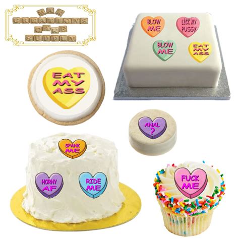 Adult Funny XXX Conversation Hearts Valentines Cake Stickers | Adult ...