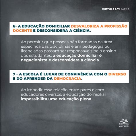 Campanha Nacional Pelo Direito à Educação On Twitter 6 A Educação Domiciliar Desvaloriza A