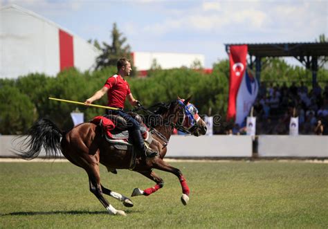 Horseman Competition With Javelin Editorial Photo Image Of Game