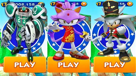 Sonic Dash Linebacker Omega Vs Lunar Blaze Vs Nutcracker Silver All