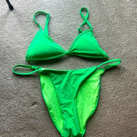 One One Swim Bright Green Bikini Gem