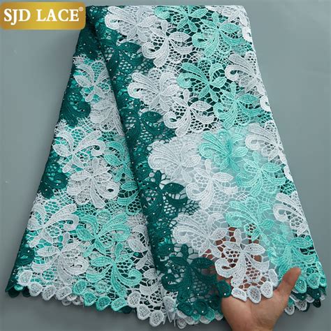 Sjd Lace African Cord Lace Fabric High Quality Water Soluble Guipure