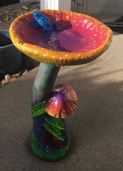 Hand Painted Bird Bath Sculpture By Alexandra Underwood Saatchi Art