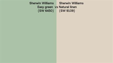 Sherwin Williams Easy Green Vs Natural Linen Side By Side Comparison