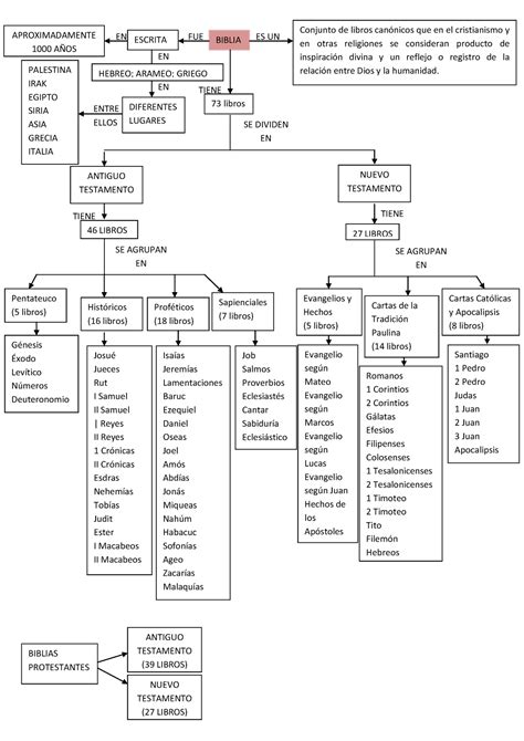 Teologia Mapa Cpnceptual Biblia Es Un Conjunto De Libros Canónicos