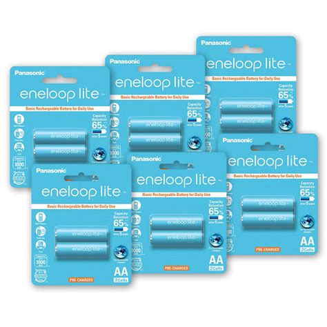 Panasonic Eneloop Lite Bk 3lcce 2bt Aa Rechargeable Battery Pack Of 2