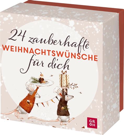 24 zauberhafte Weihnachtswünsche für dich Adventskalender Box mit 24