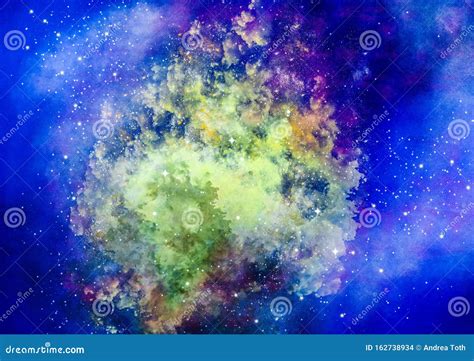 Galaxy Background with Stars and Stardust Stock Illustration ...