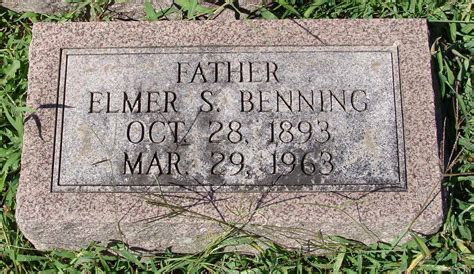 Elmer Simon Benning 1893 1963 Memorial Find A Grave