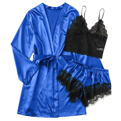 Satin Silk Pajamas Women Nightdress Lingerie Robes Underwear Sleepwear Sexy Plus Size Lingerie