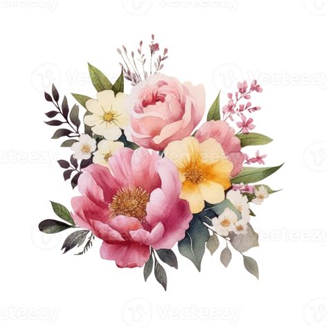 Flower Bouquet Arrangement Ai Generative Png