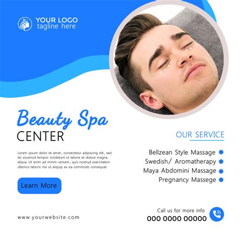 Editable Modern Spa Beauty Center And Massage Template Postermywall