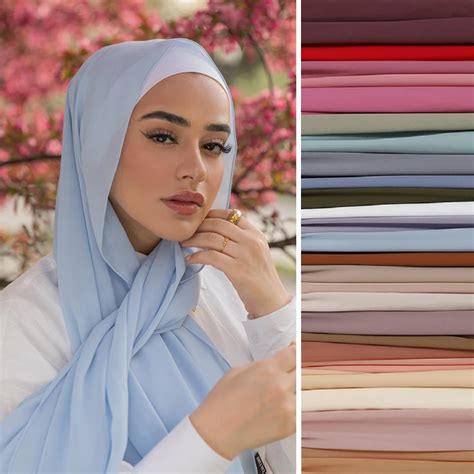 Premium Chiffon Hijab Scarf For Women Turban For Veil Scarves Muslim