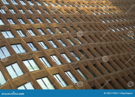 Windows in Building. Brick House Stock Image - Image of architecture ...