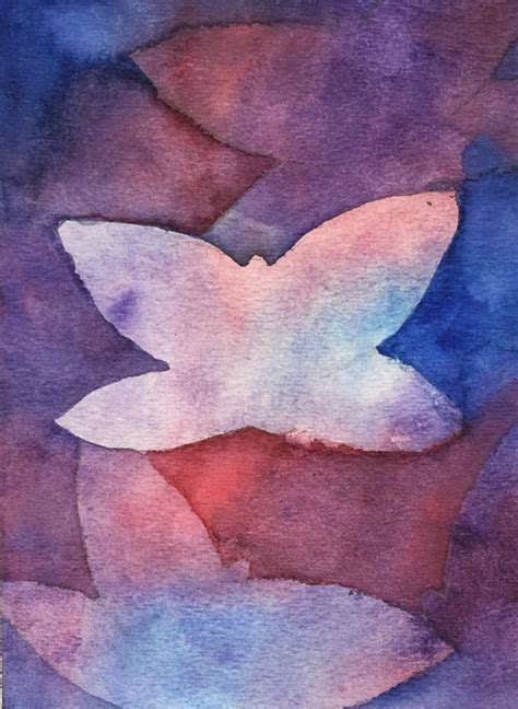 Negative Space Watercolor Paintings Art Ms Federici