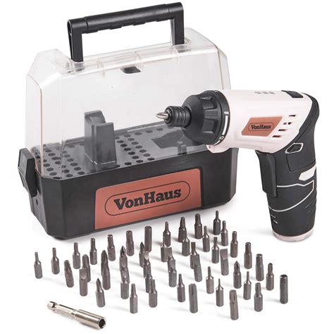 Buy Vonhaus Cordless Electric Screwdriver And Bit Set Rose Gold Pivot