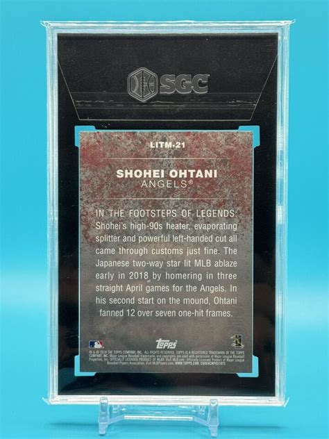 2018 Topps Update SHOHEI OHTANI Legends In The Making Black LITM 21 RC