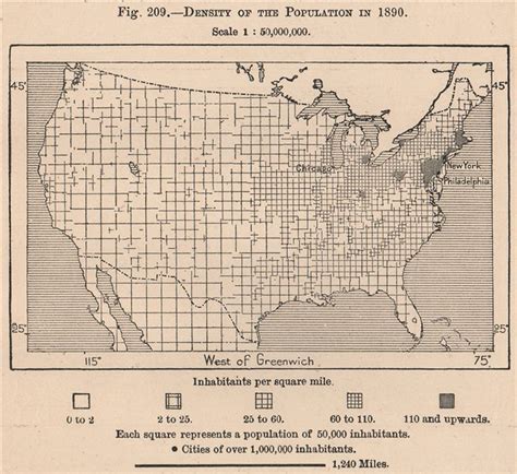 Population Density Map Of The Us 1870 Cakelity