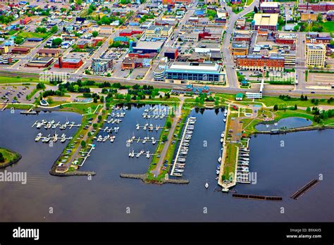 Marina And Waterfront In The City Of Thunder Bay Ontario Canada Stock